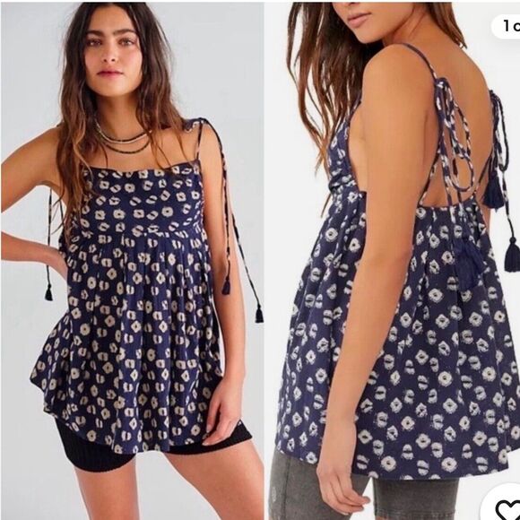 FREE PEOPLE MOLLY CAMI TUNIC TOP WOMENS Size SMALL - Picture 1 of 10